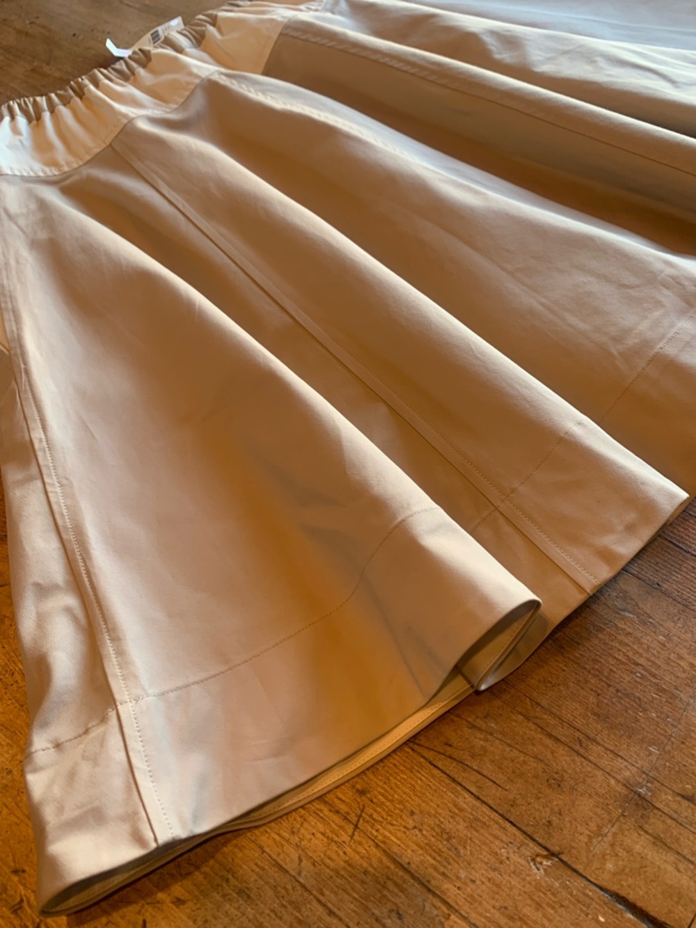 Anthropologie Maeve Beige Elastic Waist Skirt with Pockets - Picture 3 of 16